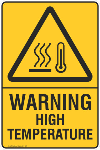 Warning High Temperature Safety Signs and Stickers Warning Safety Signs ...