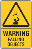 Warning Falling Objects Safety Signs and Stickers