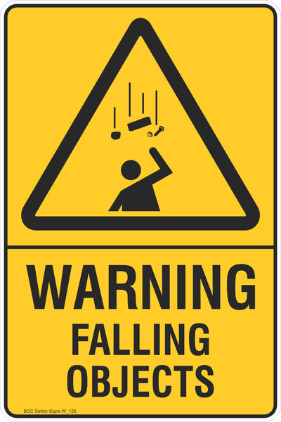 Warning Falling Objects Safety Signs and Stickers Warning Safety Signs ...