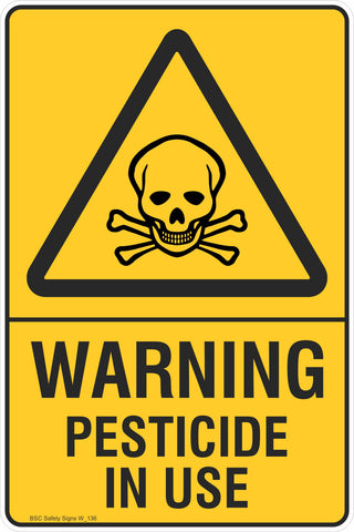 Warning Warning Pesticides In Use Safety Signs and Stickers Warning ...