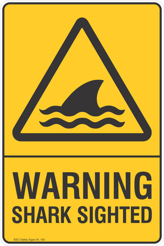 Warning Shark Sighted Safety Signs and Stickers