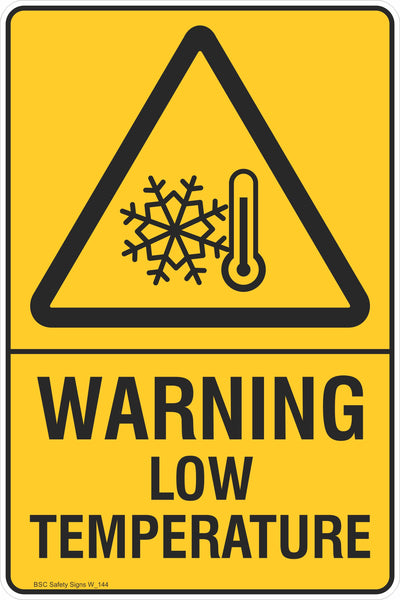 Warning Low Temperature Warning Safety Signs - Stickers - Safety ...