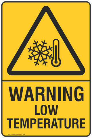 Warning Low Temperature Safety Signs and Stickers