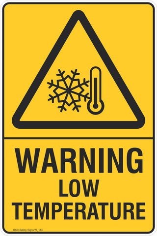 Low Temperature Sticker Warning Low Temperature Warning Safety Signs - Stickers - Safety ...