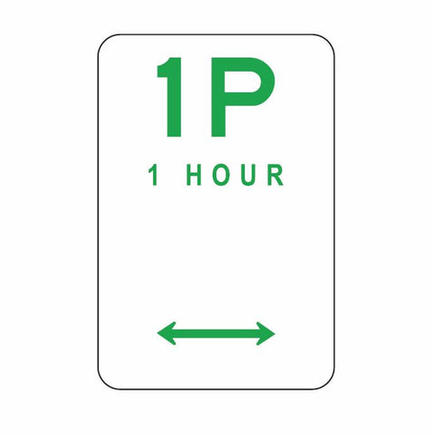 ACT ONLY Parking Series - 1 Hour Parking ACTR5-1 300 x 450 Road Sign
