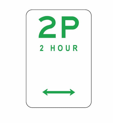 ACT ONLY Parking Series - 2 Hours Parking ACTR5-2 300 x 450 Road Sign