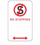 ACT ONLY No Stopping ACTR5-35 300 x 450 Road Sign