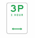 ACT ONLY Parking Series - 3 Hours Parking ACTR5-3 300 x 450 Road Sign