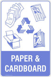Paper & Cardboard Recycling Signs and Stickers
