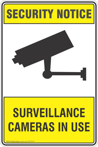 [Bulk Order] 20 x SECURITY NOTICE SURVEILLANCE CAMERAS IN USE SAFETY SIGN
