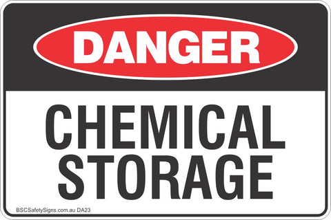 Danger Chemical Storage Safety Sign