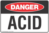 Danger Acid Safety Sign