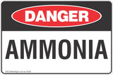 Danger Ammonia Safety Sign