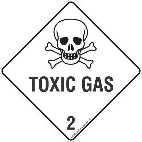 Toxic Gas 2 Safety Signs & Stickers & Placards