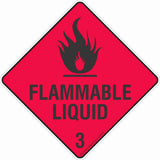 Flammable Liquid 3 Safety Signs & Stickers & Placards