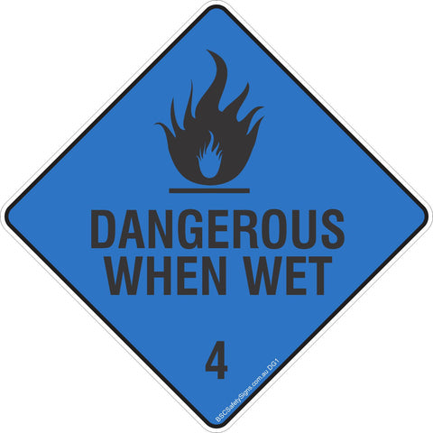 Dangerous When Wet 4 Safety Signs & Stickers