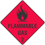 Flammable Gas 2 Safety Signs & Stickers & Placards