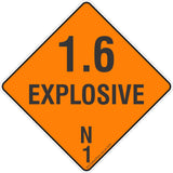 1.6 Explosive N 1 Safety Signs, Stickers & Placards