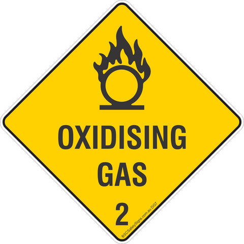 Oxidising Gas 2 Safety Signs & Stickers & Placards