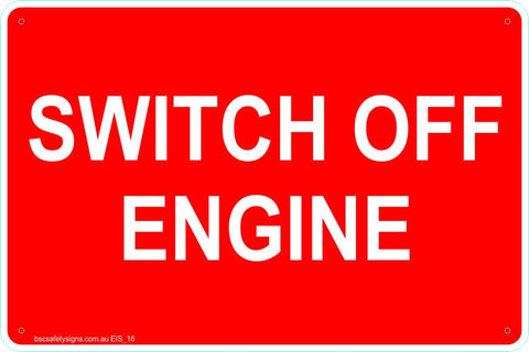 Engine Kill Switch Safety Sticker Switch off Engine Emergency Information Safety Signs - Stickers ...