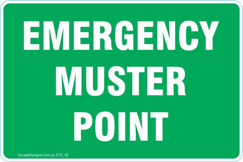 Emergency Muster Point Safety Signs and Stickers