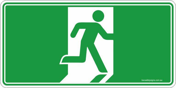 Emergency Run Sign Emergency Information Emergency Exit Running Man Safety Signs ...