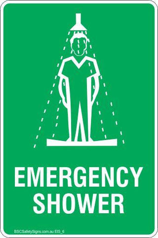 Emergency Information Emergency Shower Safety Signs and Stickers