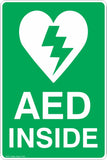 AED Inside Safety Sign