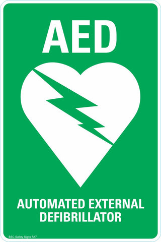AED Automated External Defibrillator Safety Sign & Stickers