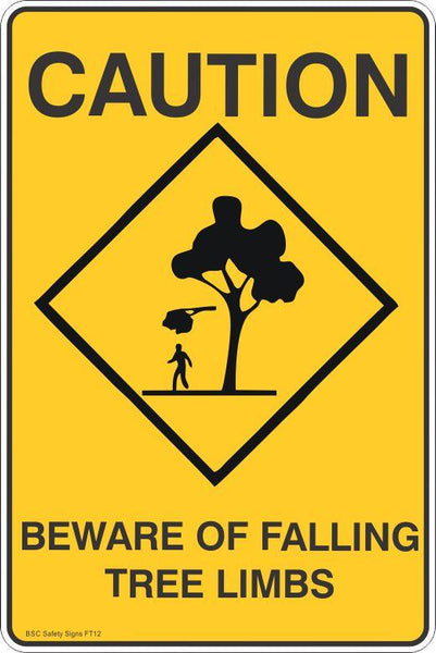 Caution Beware Of Falling Tree Limbs Safety Signs - Stickers - Safety ...