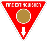 This Fire Extinguisher Gold Circle  Safety Signs and Stickers