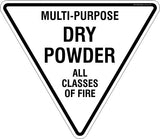 Multi-Purpose Dry Powder Triangle Fire Safety Signs and Stickers