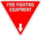 Fire Fighting Equipment Triangle Safety Signs and Stickers