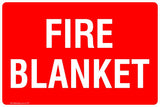 This Fire Extinguisher - Fire Blanket 3 Safety Signs and Stickers