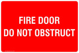Fire Door Do Not Obstruct Safety Signs and Stickers
