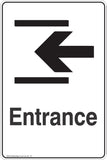 Information Entrance Left Arrow Safety Signs and Stickers