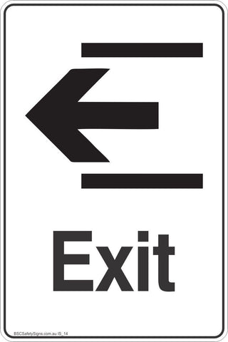 Information Exit Left Arrow Safety Signs and Stickers