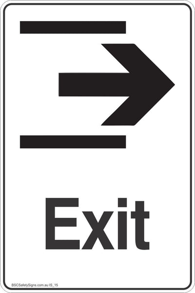 Information Exit Right Arrow Safe Workplace - Stickers - Safety Signage ...