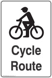 Information Cycle Route Safety Signs and Stickers