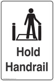Information Hold Handrail Safety Signs and Stickers