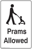 Information Prams Allowed Safety Signs and Stickers