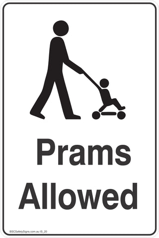 Information Prams Allowed Safety Signs and Stickers