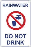 Information Rainwater Do Not Drink Safety Signs and Stickers