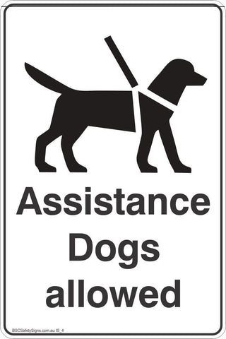 Information Assistance Dogs Allowed  Safety Signs and Stickers