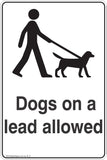 Information Dogs On Lead Allowed  Safety Signs and Stickers