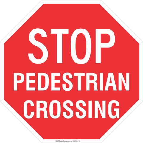 Stop! Pedestrian Crossing Safety Signs and Stickers