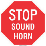 Stop! Sound Horn Safety Signs and Stickers