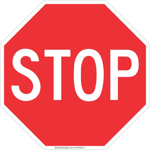 Stop 200 x 200 Safety Signs and Stickers