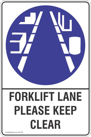 Forklift Lane Keep ClearMandatory Safety Signs and Stickers