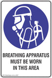 Breathing Apparatus Must Be Worn In This Area Mandatory Safety Signs and Stickers